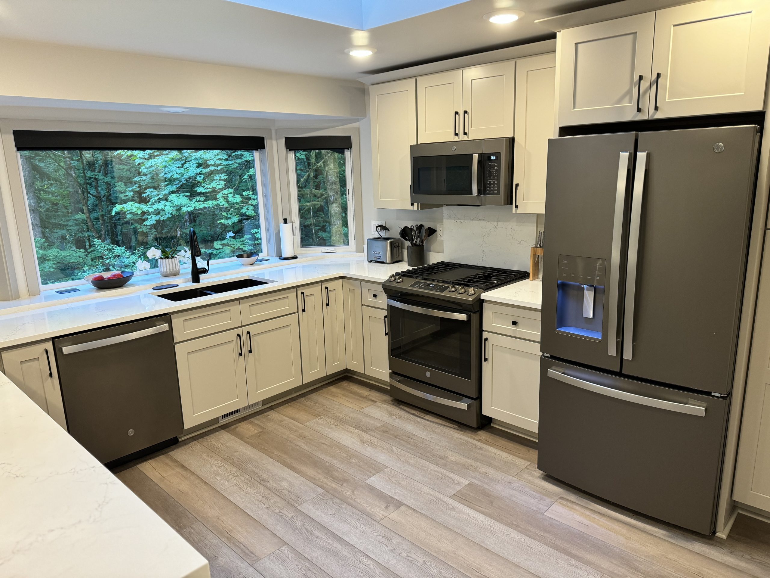 Shaker Sand project from 10 day kitchen remodel in Lacey, Washington